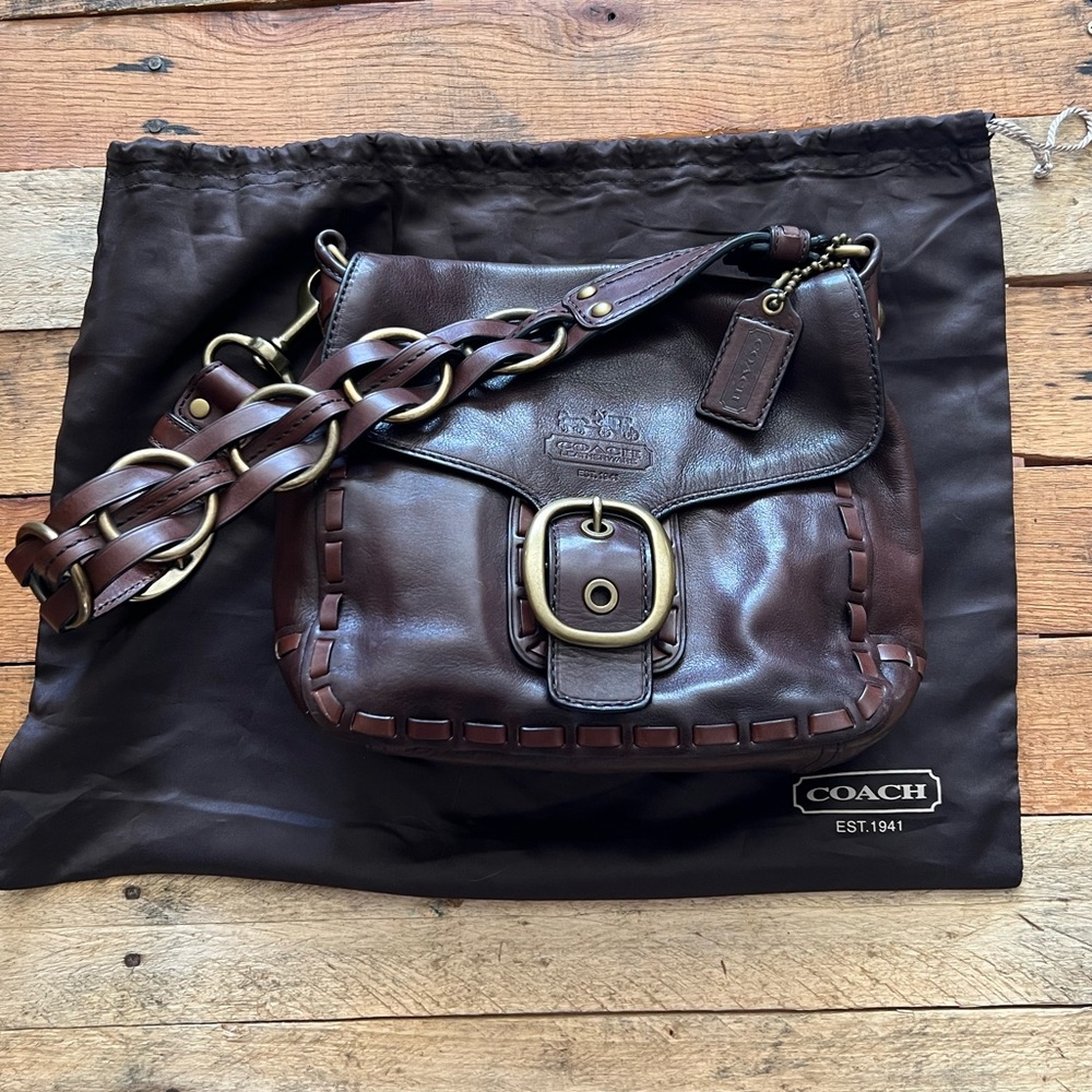 COACH Limited Edition Braided Brown Leather Bleeker Bag Vintage 2007 RARE